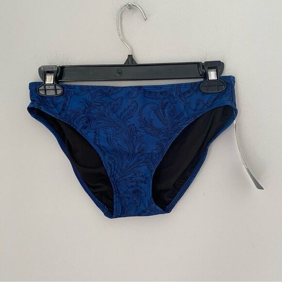Lauren Ralph Lauren Women’s Blue Paisley Print Bikini Bottom size 4 - Picture 1 of 5